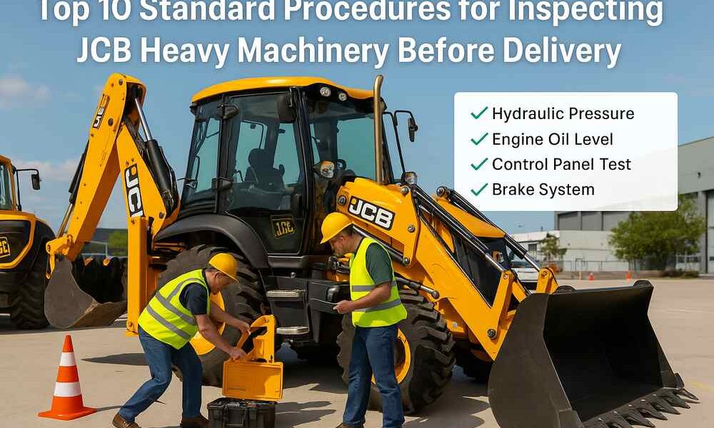 Inspecting JCB Machine