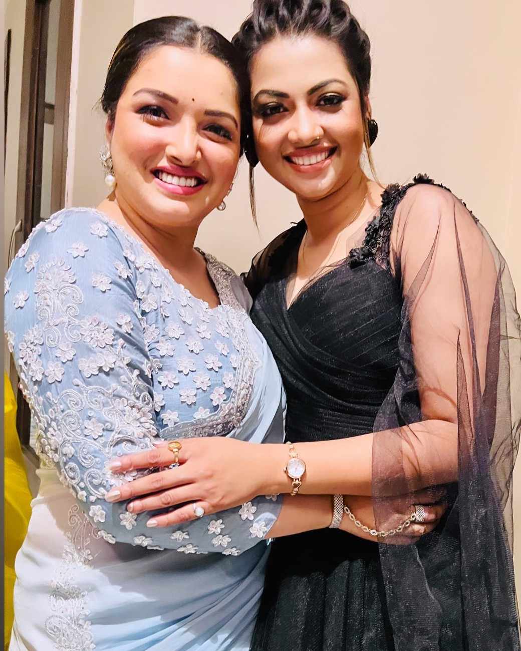Raksha gupta with Amarpali Dubey