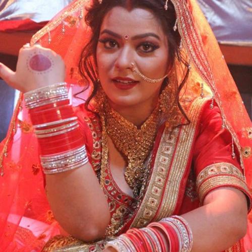 Nidhi Jha Pic in Red Dulhan Dress