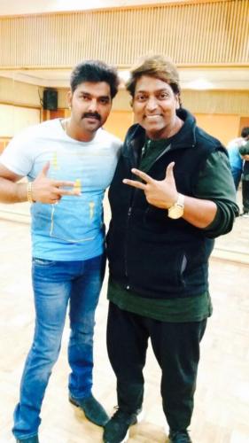 Pawan Singh and Ganesh Acharya Photo